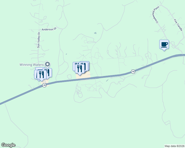 map of restaurants, bars, coffee shops, grocery stores, and more near in Spring Branch