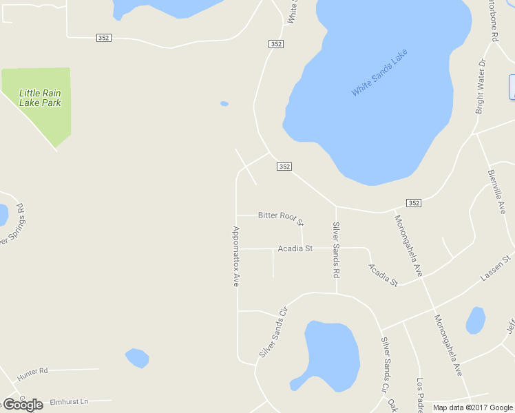 map of restaurants, bars, coffee shops, grocery stores, and more near 5800 Bitter Root Street in Keystone Heights