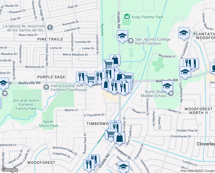 map of restaurants, bars, coffee shops, grocery stores, and more near 10 Uvalde Road in Houston