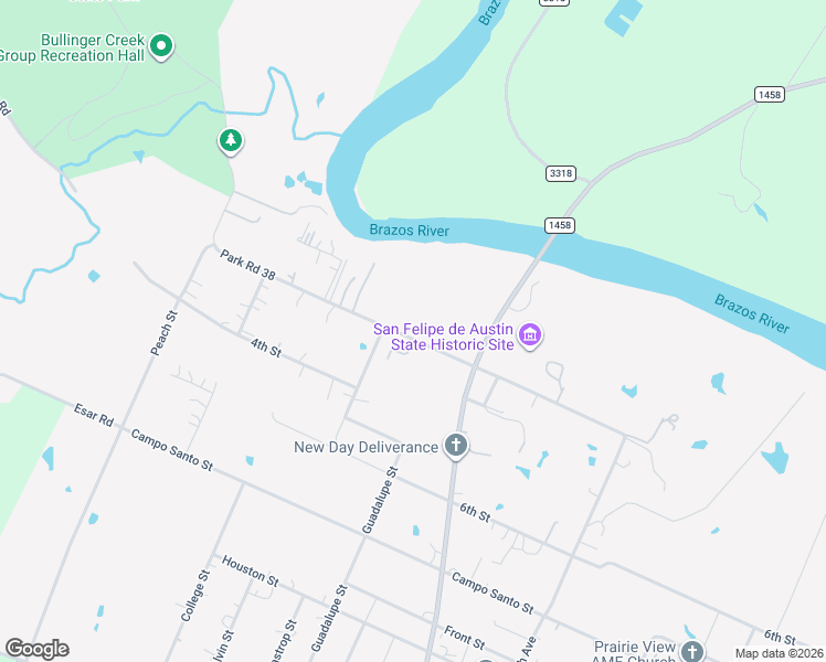map of restaurants, bars, coffee shops, grocery stores, and more near 256 Park Road 38 in Sealy
