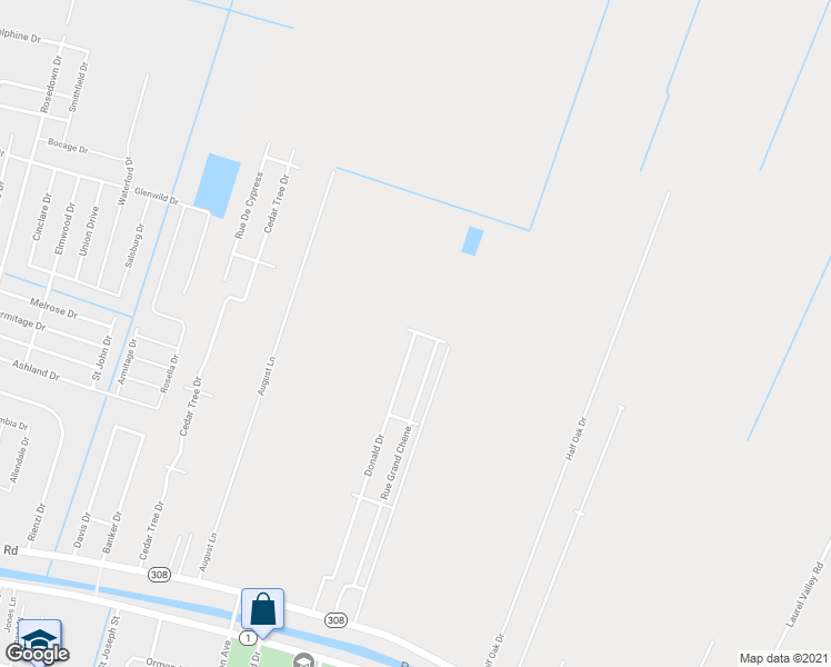 map of restaurants, bars, coffee shops, grocery stores, and more near 398 Donald Dr in Thibodaux