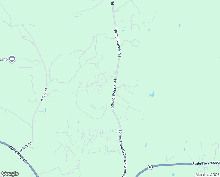 map of restaurants, bars, coffee shops, grocery stores, and more near 1061 Spring Branch Road in Spring Branch