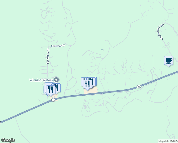 map of restaurants, bars, coffee shops, grocery stores, and more near 155 Mitchell Drive in Spring Branch