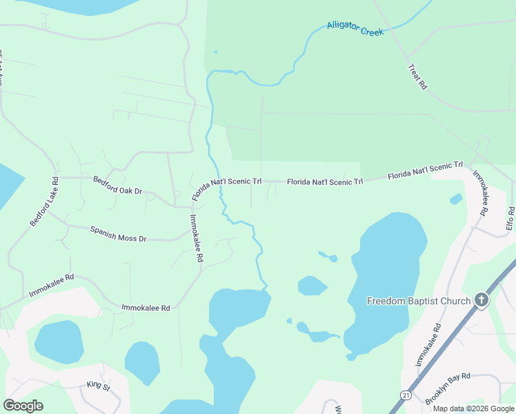 map of restaurants, bars, coffee shops, grocery stores, and more near 6821 Immokalee Road in Keystone Heights