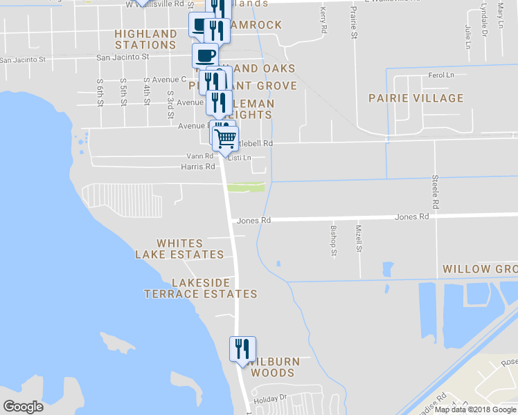 map of restaurants, bars, coffee shops, grocery stores, and more near 200 Jones Road in Highlands