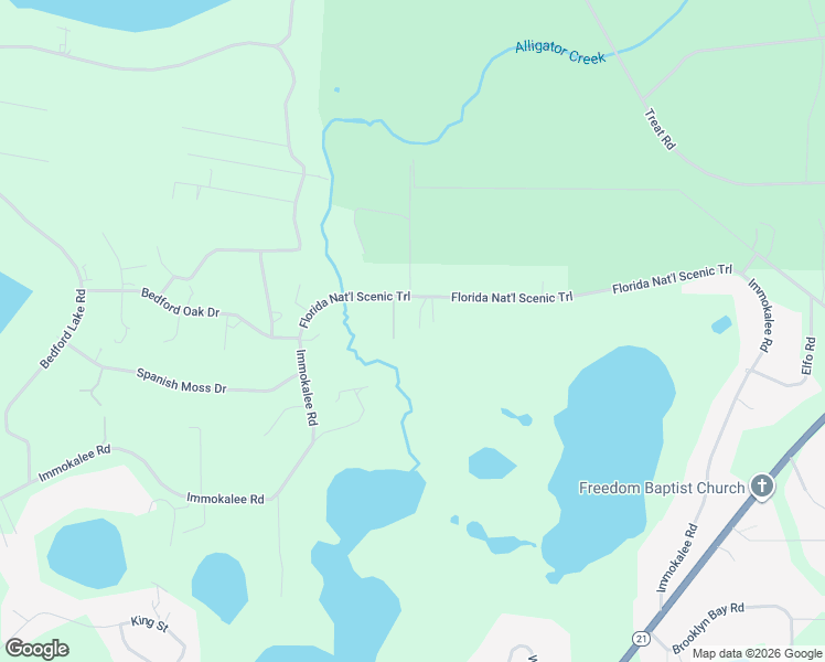 map of restaurants, bars, coffee shops, grocery stores, and more near 6821 Immokalee Road in Keystone Heights