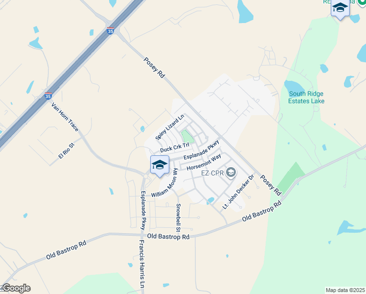 map of restaurants, bars, coffee shops, grocery stores, and more near 141 Duck Creek Trail in San Marcos