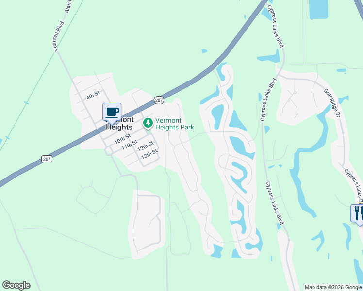 map of restaurants, bars, coffee shops, grocery stores, and more near 4950 Coquina Crossing Drive in Elkton