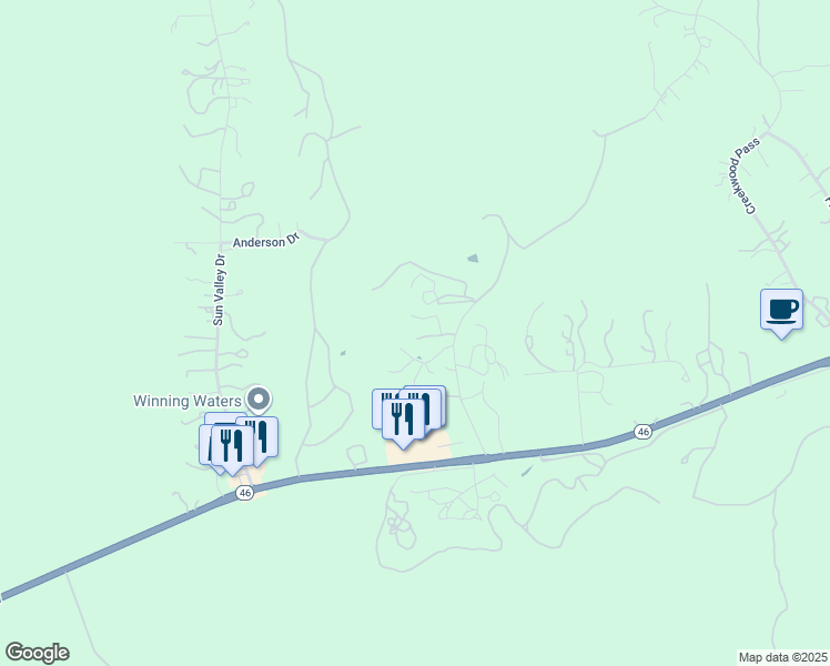 map of restaurants, bars, coffee shops, grocery stores, and more near 155 Mitchell Drive in Comal County
