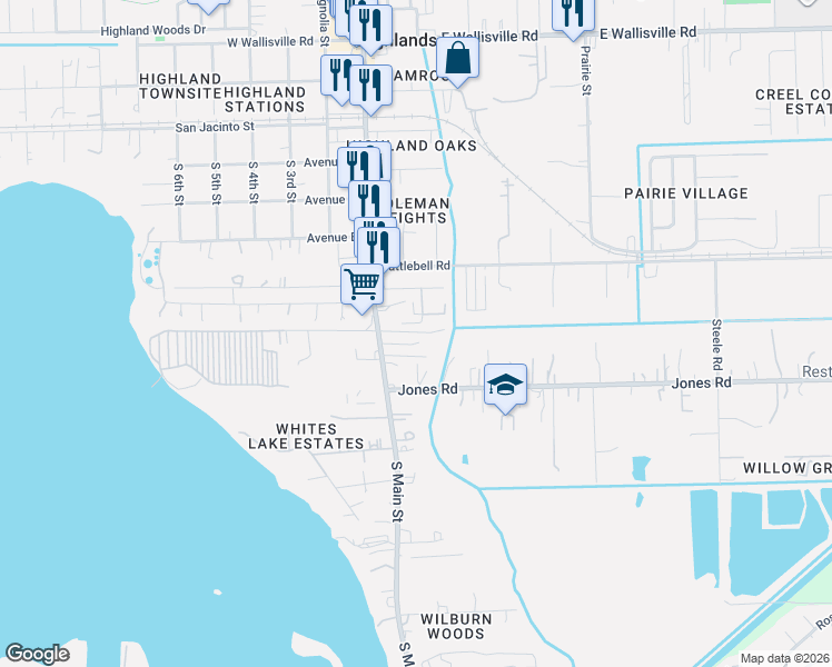 map of restaurants, bars, coffee shops, grocery stores, and more near 119 Listi Lane in Highlands