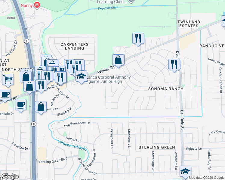 map of restaurants, bars, coffee shops, grocery stores, and more near 1931 Nentwich Lane in Houston