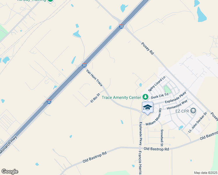 map of restaurants, bars, coffee shops, grocery stores, and more near 73 North Interstate 35 Frontage Road in San Marcos