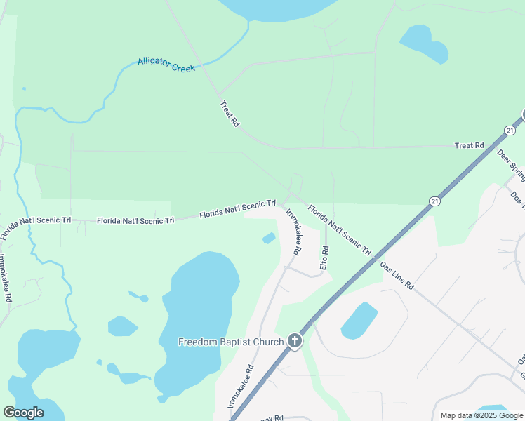 map of restaurants, bars, coffee shops, grocery stores, and more near 6671 Immokalee Road in Keystone Heights