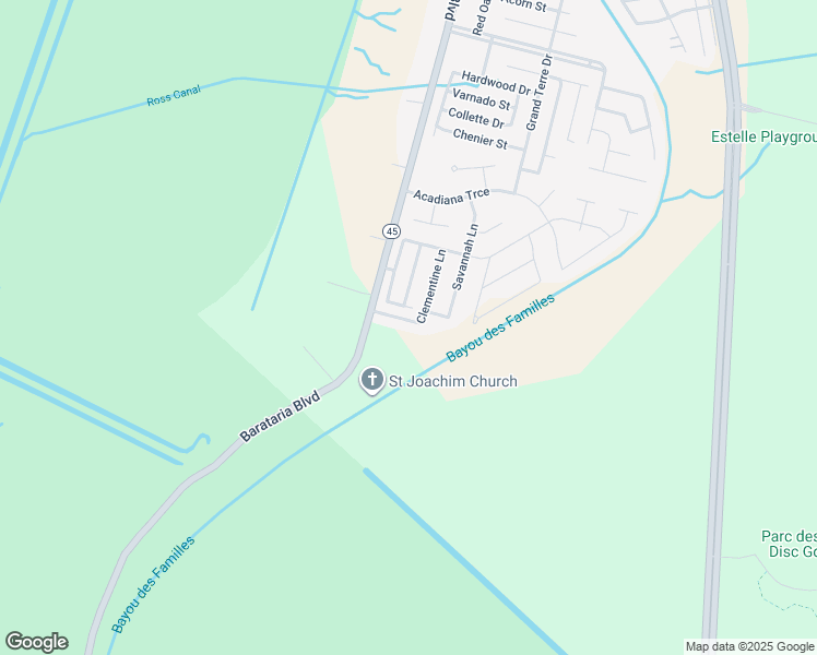 map of restaurants, bars, coffee shops, grocery stores, and more near 2743 Village Court in Marrero