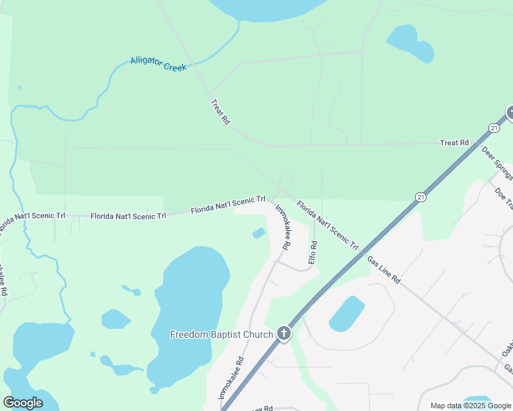 map of restaurants, bars, coffee shops, grocery stores, and more near 6671 Immokalee Road in Keystone Heights