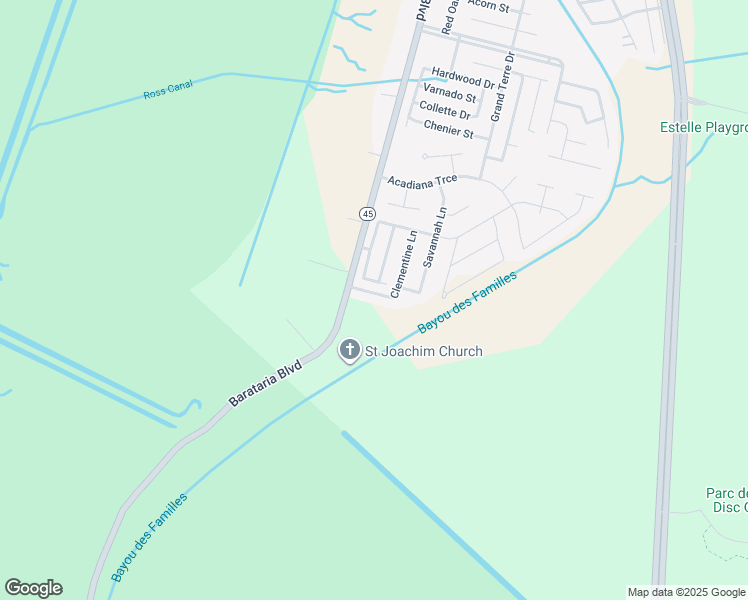 map of restaurants, bars, coffee shops, grocery stores, and more near 2743 Village Court in Marrero