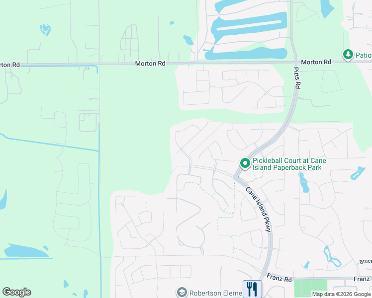 map of restaurants, bars, coffee shops, grocery stores, and more near 7246 Switchgrass Lane in Katy