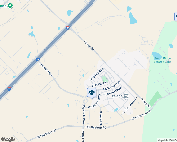 map of restaurants, bars, coffee shops, grocery stores, and more near 1052 Esplanade Parkway in San Marcos