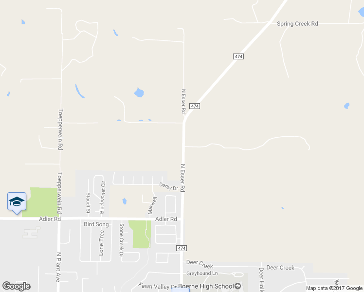 map of restaurants, bars, coffee shops, grocery stores, and more near 23 Farm to Market Road 474 in Boerne