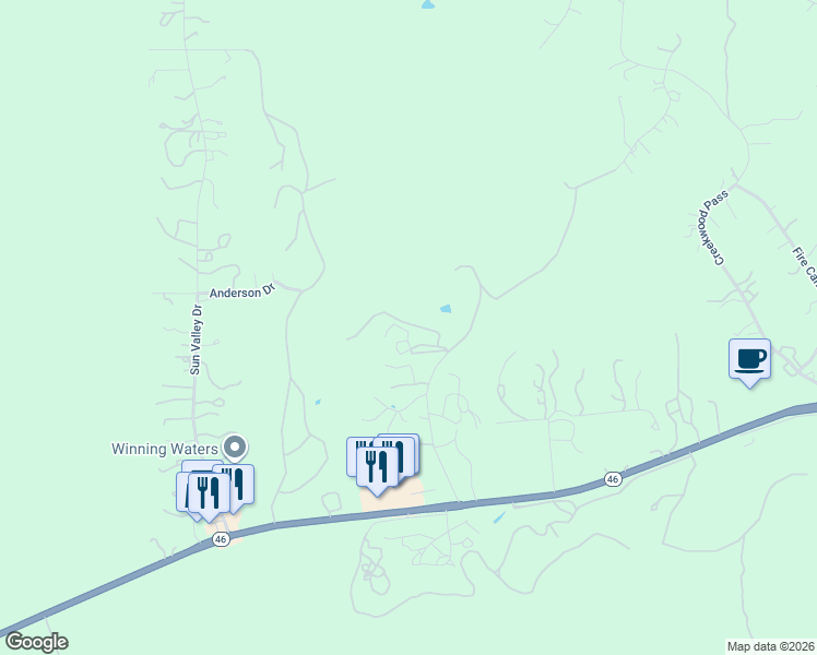 map of restaurants, bars, coffee shops, grocery stores, and more near 185 Mitchell Drive in Spring Branch