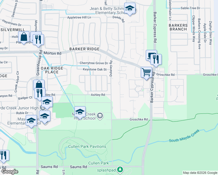 map of restaurants, bars, coffee shops, grocery stores, and more near 2931 Intrepid Elm Street in Houston