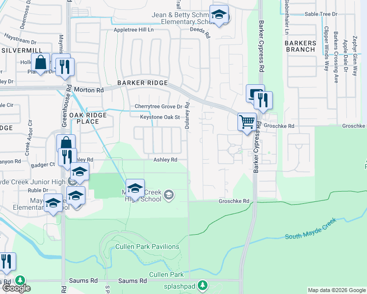 map of restaurants, bars, coffee shops, grocery stores, and more near 2931 Intrepid Elm Street in Houston