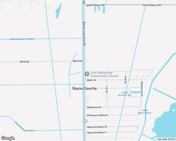 map of restaurants, bars, coffee shops, grocery stores, and more near 103 Luke Drive in Des Allemands