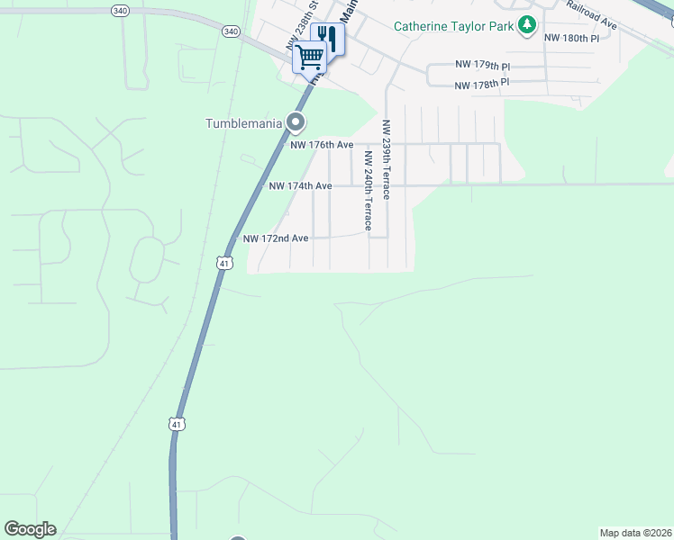 map of restaurants, bars, coffee shops, grocery stores, and more near 17011 North West 242nd Street in High Springs