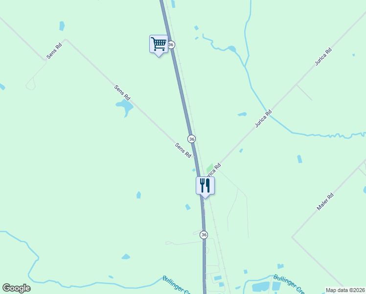 map of restaurants, bars, coffee shops, grocery stores, and more near 786-1198 Sens Road in Sealy