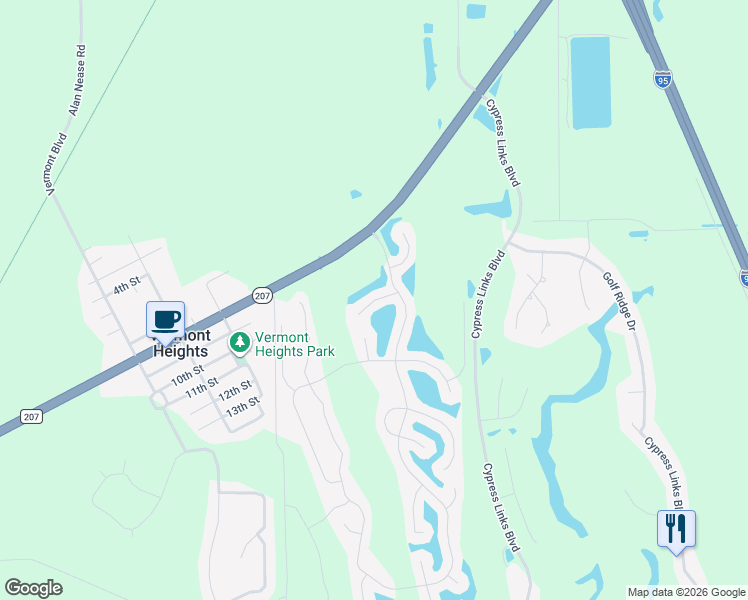 map of restaurants, bars, coffee shops, grocery stores, and more near 4401 Tierra Verde Place in Elkton