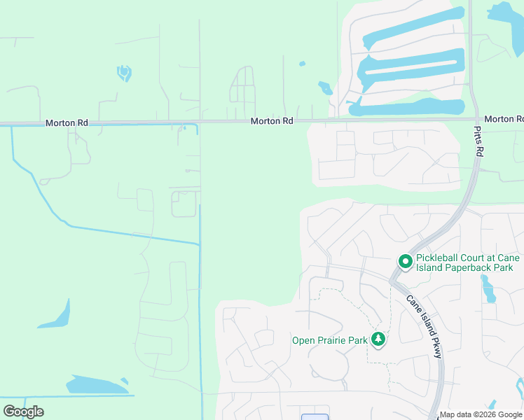 map of restaurants, bars, coffee shops, grocery stores, and more near 3825 Bartlett Road in Katy