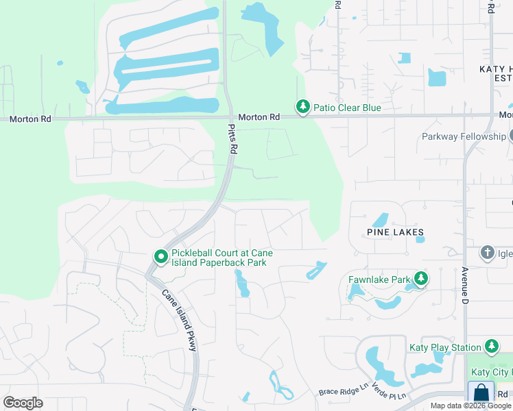 map of restaurants, bars, coffee shops, grocery stores, and more near 6706 Waxbill Road in Katy