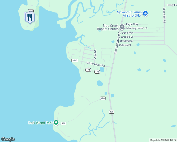 map of restaurants, bars, coffee shops, grocery stores, and more near 21485 South Sandpiper Road in Perry