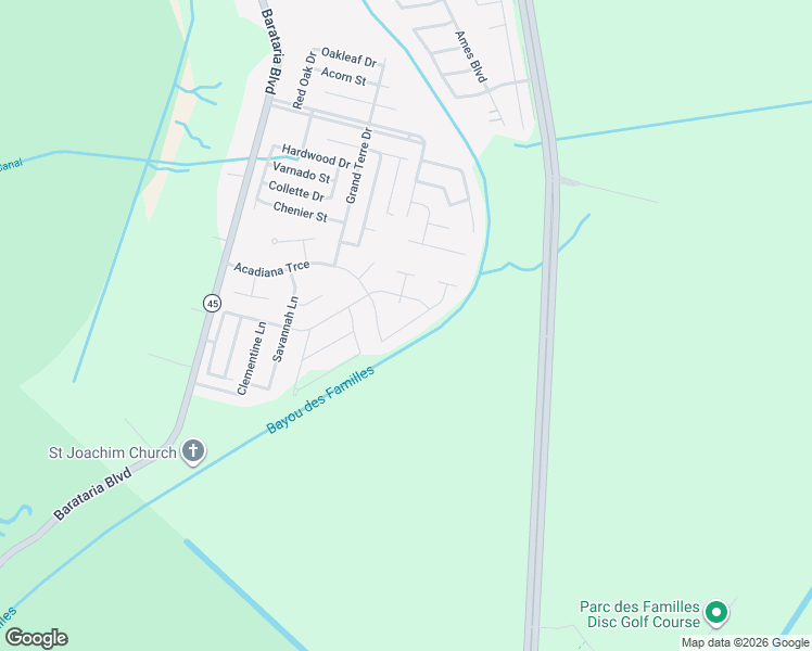 map of restaurants, bars, coffee shops, grocery stores, and more near 2661 Ville Platte Court in Marrero