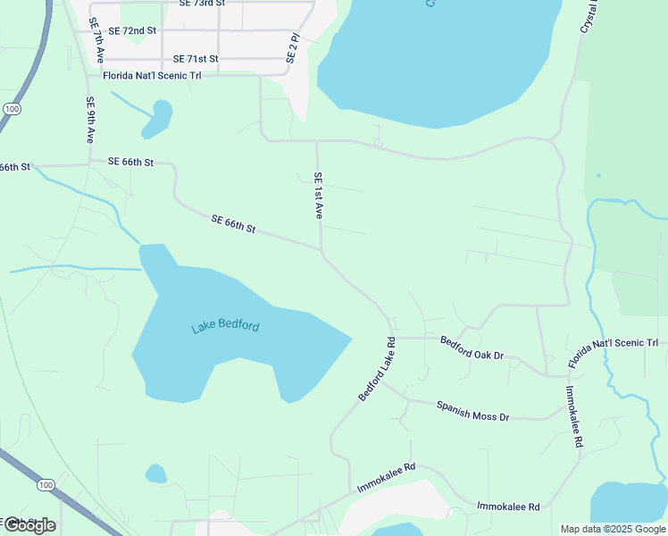 map of restaurants, bars, coffee shops, grocery stores, and more near 6757 Bedford Lake Road in Keystone Heights