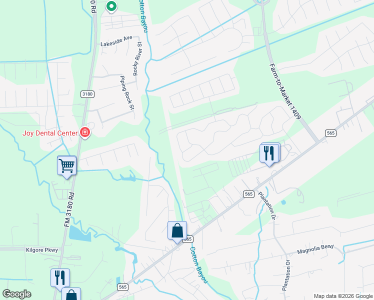 map of restaurants, bars, coffee shops, grocery stores, and more near Barron Road in Chambers County