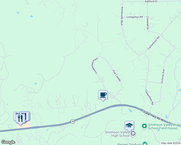 map of restaurants, bars, coffee shops, grocery stores, and more near 5034 Creekwood Pass in Spring Branch