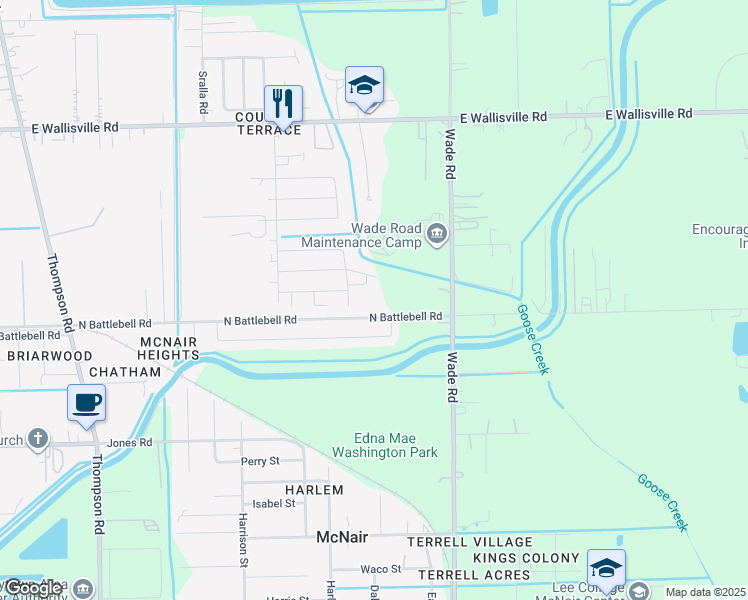 map of restaurants, bars, coffee shops, grocery stores, and more near 2825 North Battlebell Road in Highlands