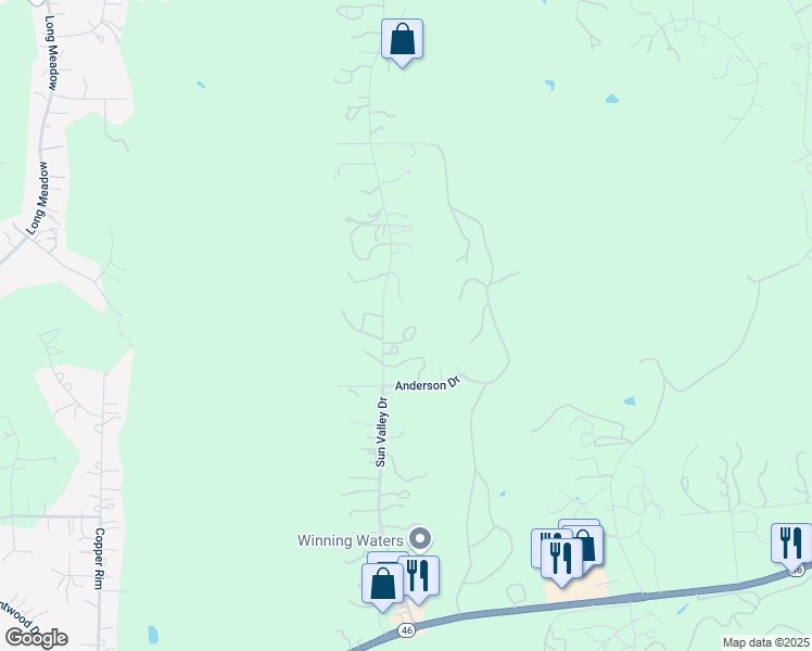 map of restaurants, bars, coffee shops, grocery stores, and more near 27 Sun Valley Drive in Spring Branch