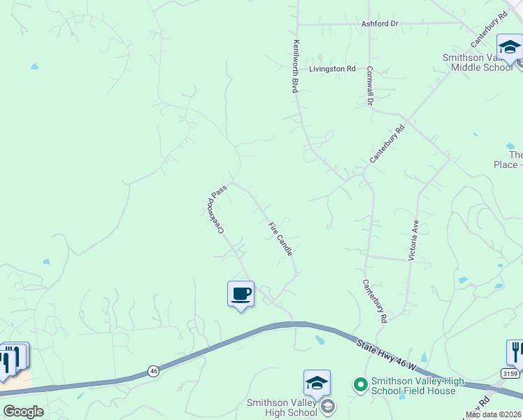 map of restaurants, bars, coffee shops, grocery stores, and more near 4045 Fire Candle in Spring Branch