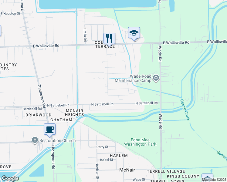 map of restaurants, bars, coffee shops, grocery stores, and more near 2410 Lily Ln in Highlands