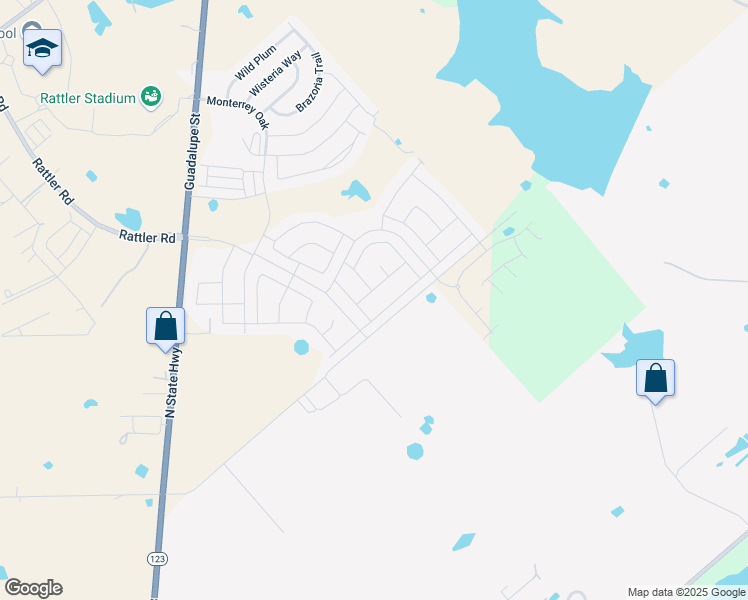 map of restaurants, bars, coffee shops, grocery stores, and more near 116 Spotted Bass Ln in San Marcos