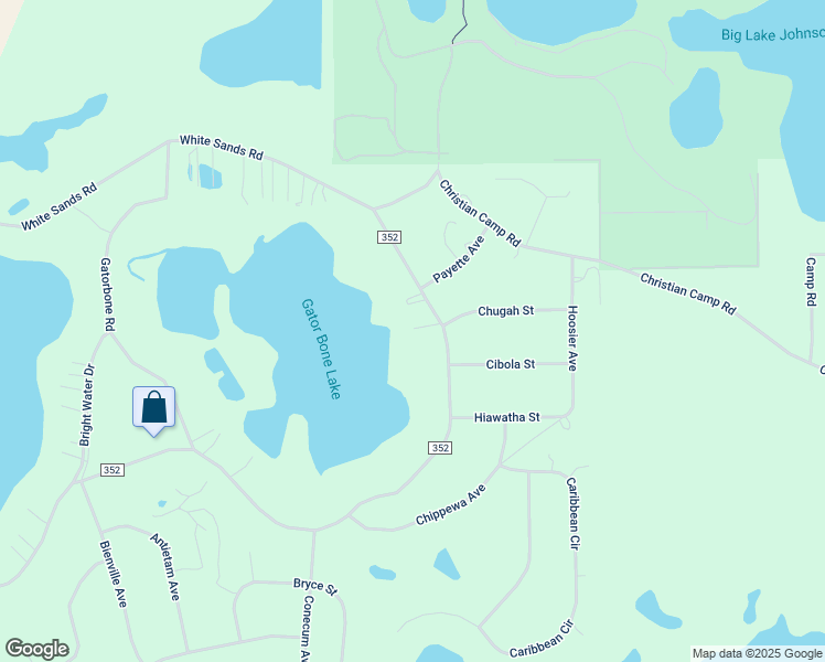 map of restaurants, bars, coffee shops, grocery stores, and more near 5305 County Road 352 in Keystone Heights