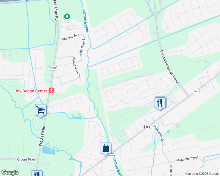 map of restaurants, bars, coffee shops, grocery stores, and more near 5527 Snapping Turtle Road in Mont Belvieu