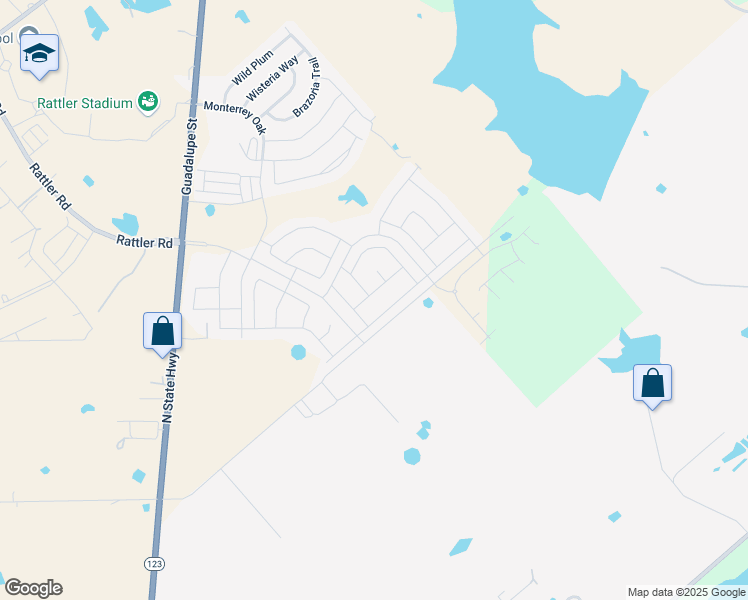 map of restaurants, bars, coffee shops, grocery stores, and more near 116 Spotted Bass Ln in San Marcos