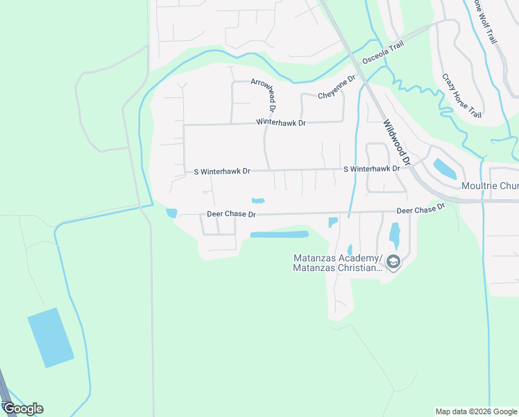 map of restaurants, bars, coffee shops, grocery stores, and more near 1033 Deer Chase Drive in St. Augustine