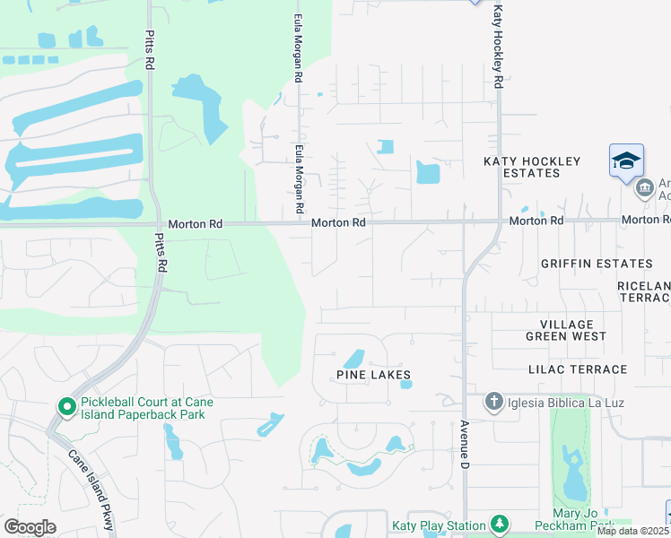 map of restaurants, bars, coffee shops, grocery stores, and more near 2814 East Elm Circle in Katy