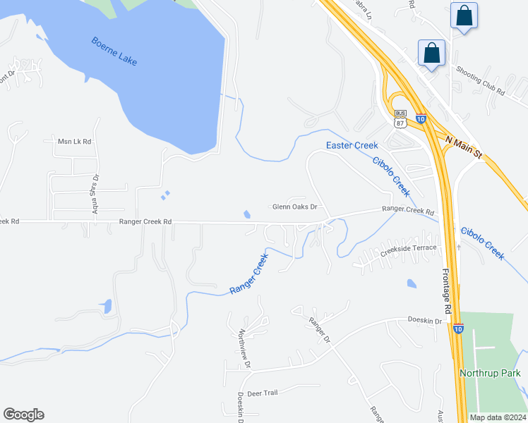 map of restaurants, bars, coffee shops, grocery stores, and more near 209 Glenn Oaks Drive in Boerne