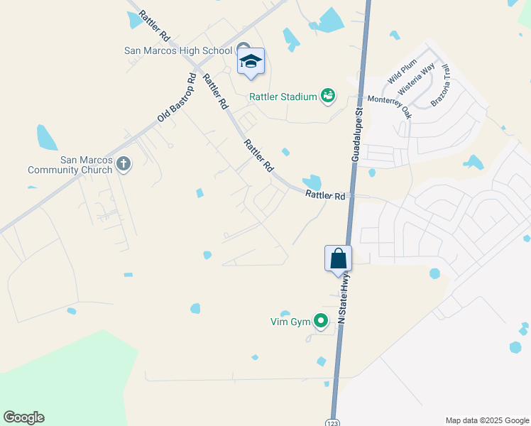 map of restaurants, bars, coffee shops, grocery stores, and more near 702 El Camino Way Drive in San Marcos