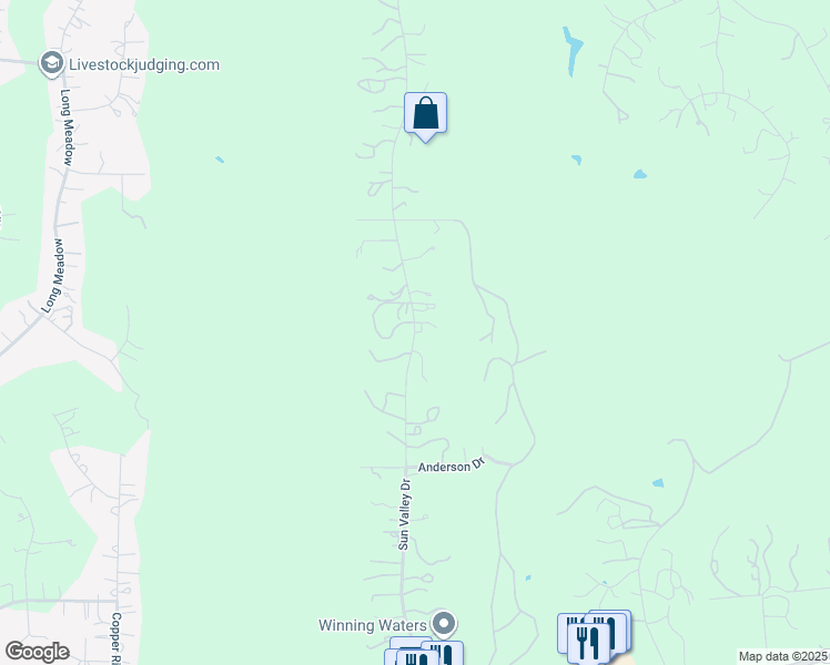 map of restaurants, bars, coffee shops, grocery stores, and more near 35 Sun Valley Drive in Spring Branch